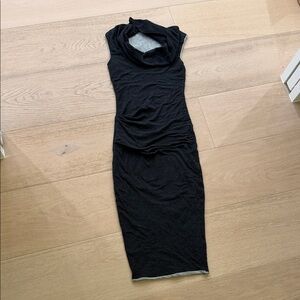James Perse Black Midi Dress